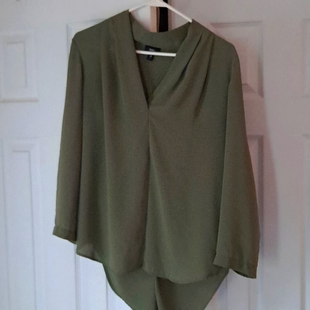 Mossimo Women's Green Blouse - Size M